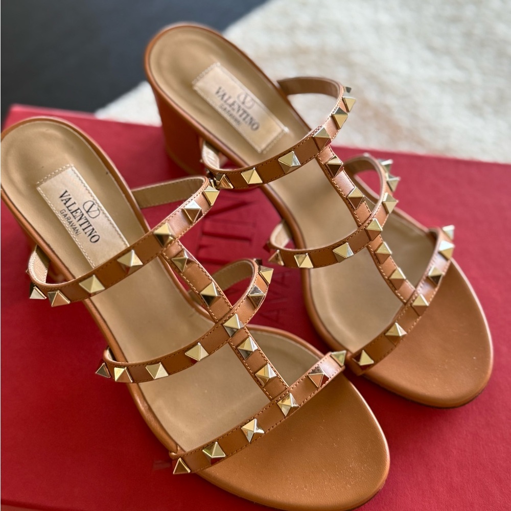 Valentino Women's Brown Studded Heels